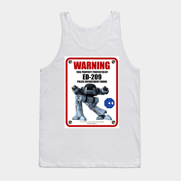 ED-209 Enforcement Drone Sign Tank Top by Starbase79